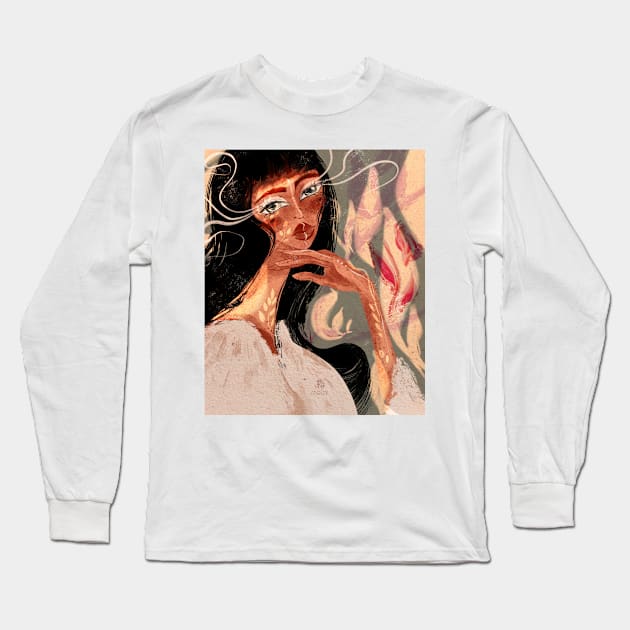 Fashion portrait Long Sleeve T-Shirt by valentyna mohylei